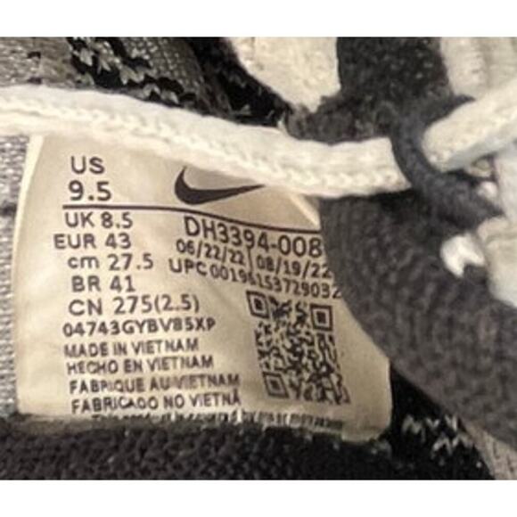 Mens Nike SuperRep Go 3 Flyknit Next Nature Sneakers Size 9 Gray Black - Picture 6 of 6